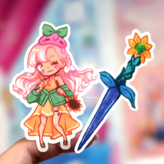 twirli & sunflower crystal dagger 🌻